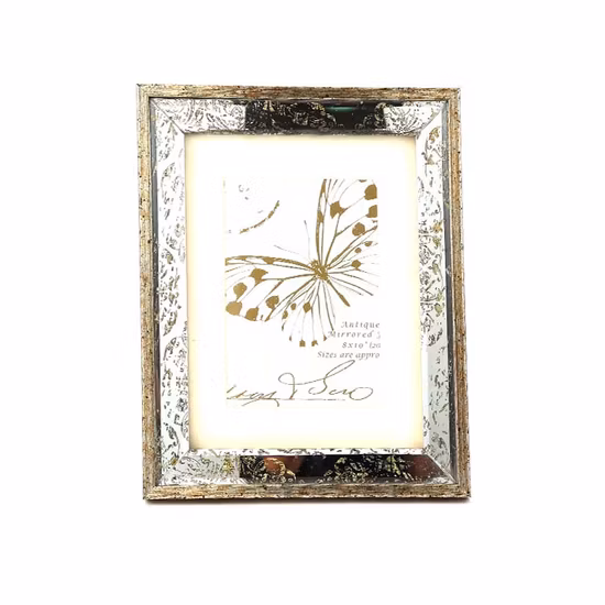 Cadre photo avec bande de miroir, décoration de la maison, cadre photo en plastique