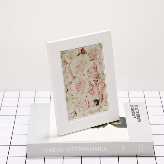 Grand cadre photo de miroir de peinture en bois de taille personnalisée de couleur personnalisée baroque
